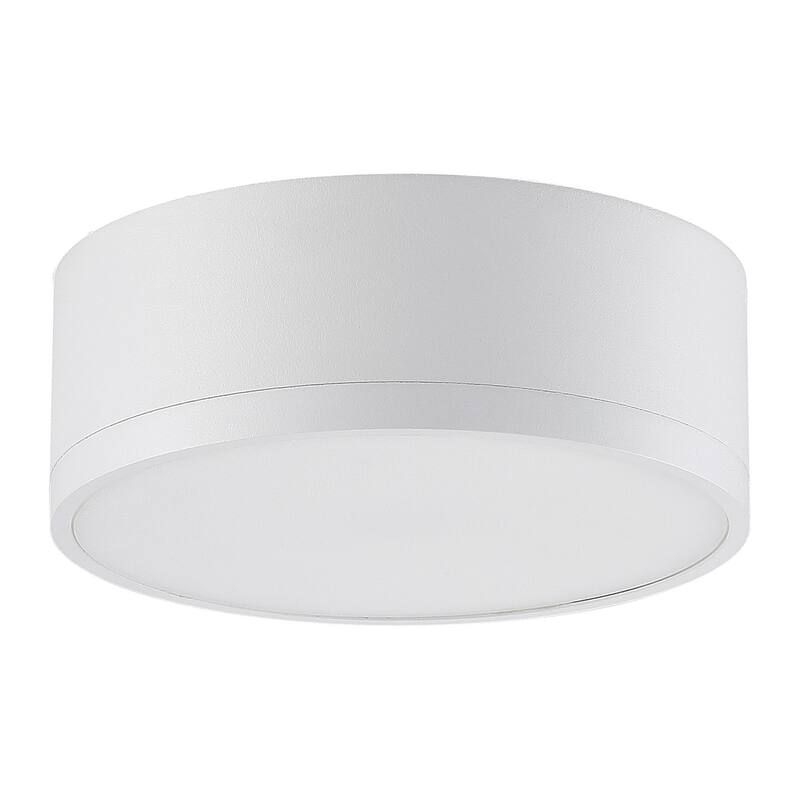 Access Lighting Beat 7" Wide Integrated LED Flush Mount Drum Ceiling - White / Acrylic