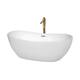 Option White / Polished Chrome Trim / Brushed Gold Faucet