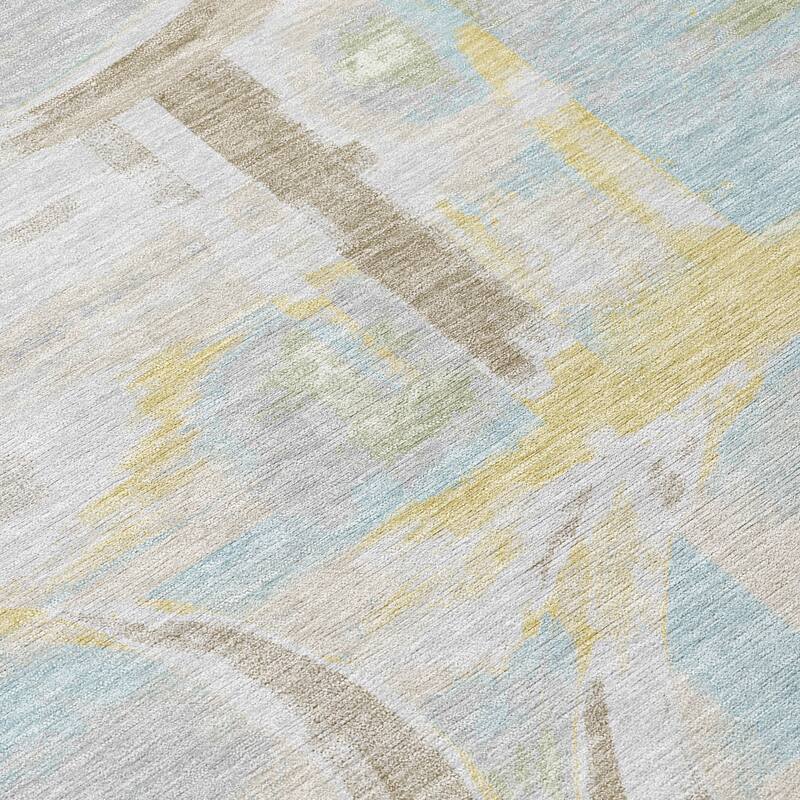 Machine Washable Indoor/ Outdoor Modern Erie Chantille Rug