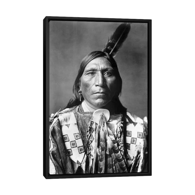 iCanvas "Sioux Man, C1907" by Edward S. Curtis Framed Canvas Print - Black - 40x26