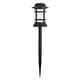 preview thumbnail 7 of 7, Westmont Low-Voltage Black Outdoor Landscape Path Light LED Clear Glass - 4-in W x 12.75-in H x 4-in D