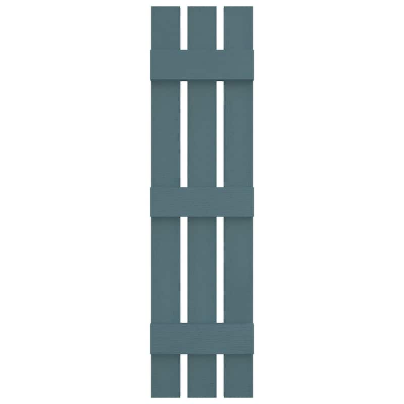 Builders Edge, Standard Three Board Spaced, Board-n-Batten Shutters, Includes Matching Installation Spikes (Per Pair)