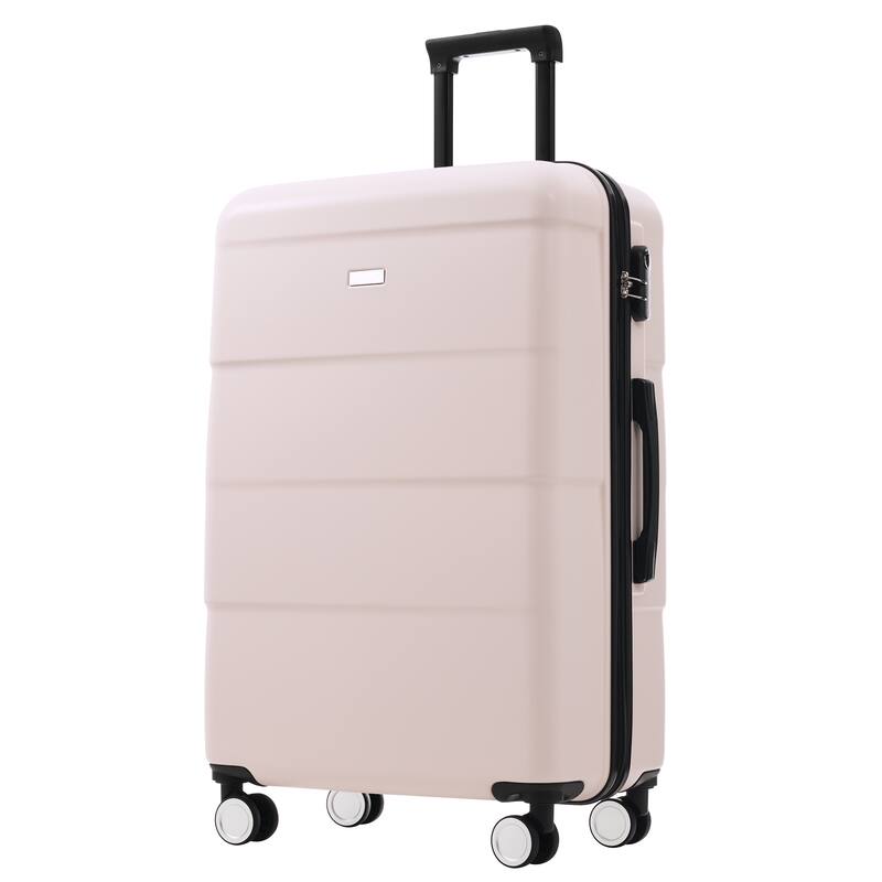 Hardshell Lightweight Luggage Sets 3 Piece Double Spinner Wheels Suitcase with Handle Password Lock, 20"+24"+28" Luggages