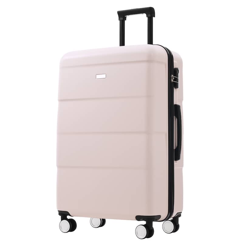 Hardshell Luggage Sets 3 Piece Double Spinner Wheels Suitcase with Handle Password Lock, Lightweight 20"+24"+28" Luggages