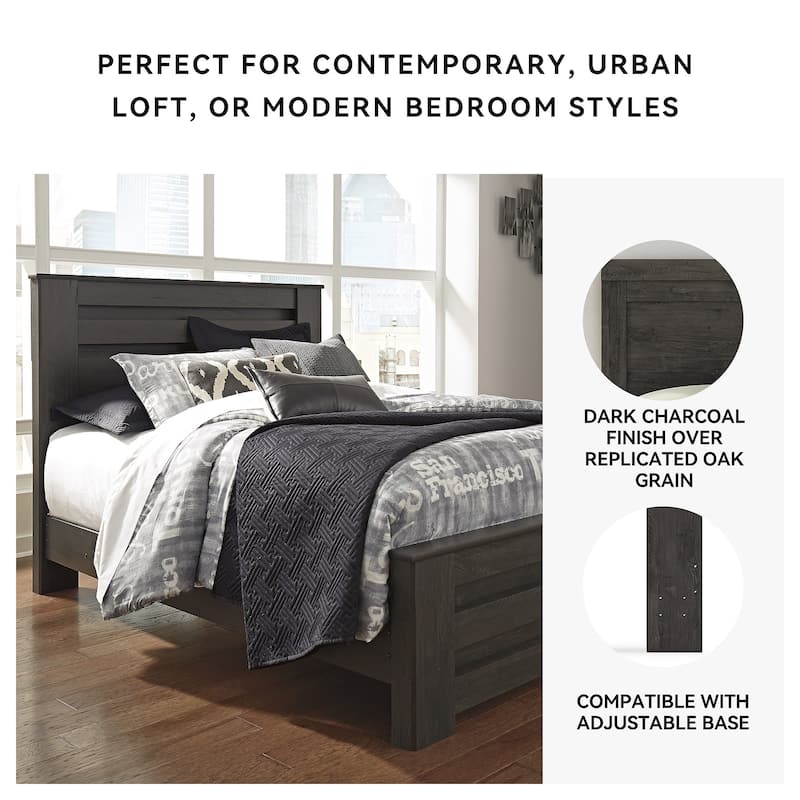 Brinxton Black Panel Bed