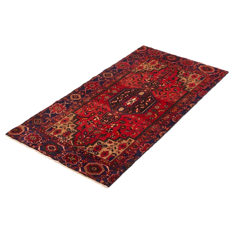 ECARPETGALLERY Hand-knotted Andelz Red Wool Rug - 3' 10" x 6' 6"