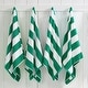 preview thumbnail 14 of 41, Linery & Co. Oversized Cotton Cabana Beach Towel, 4 Pack - 35" x 70" 4 Pack- 35" x 70" - New Green