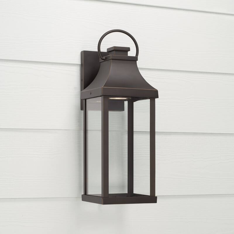 Bradford Outdoor 1-light Small LED Wall Lantern w/ Clear Glass