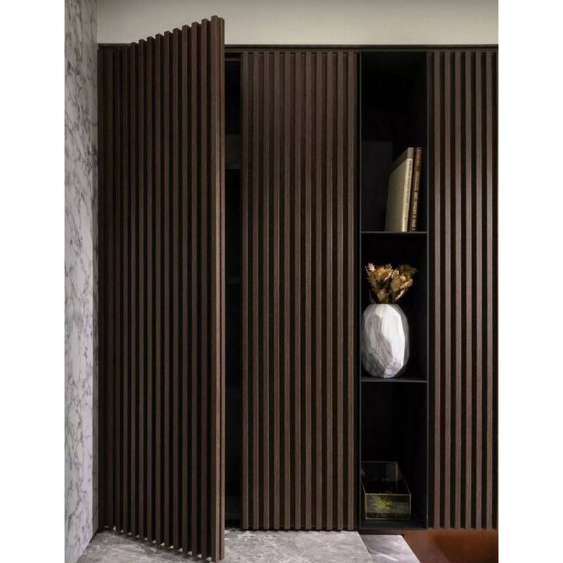 93 in. x 6 in x 0.8 in. Solid Wood Wall Siding Board - 3pc+1pc EndTrim