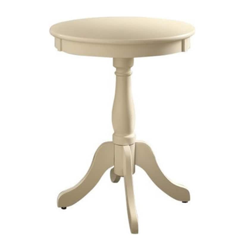 Astonishing Side Table With Round Top - 22 H x 18 W x 18 L Inches - White