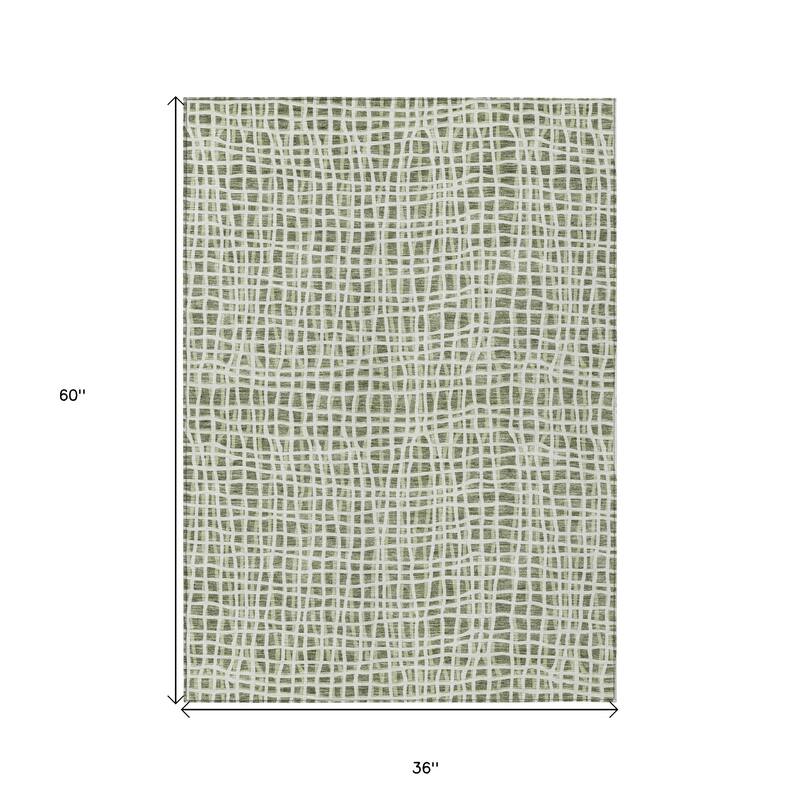 HomeRoots Striped Transitional Rectangle Outdoor Rug
