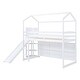 preview thumbnail 7 of 10, Twin Wood Loft Bed with Slide and Storage Shelves