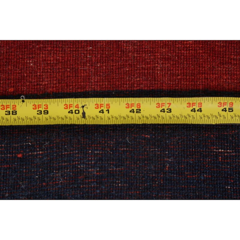 Vegetable Dye Gabbeh Persian Wool Area Rug Hand-knotted Foyer Carpet - 5'0" x 6'5"