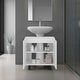 preview thumbnail 7 of 11, Marlo Under Sink Cabinet with Two Doors and Interior Storage Shelves, Freestanding Bathroom Storage