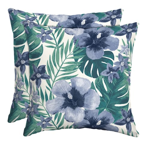 Arden Selections Salome Tropical Outdoor Throw Pillow, 2 pack - 16" W x 16" L