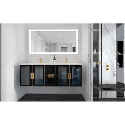 Rosario Wall Mounted Bathroom Vanity, Base Only