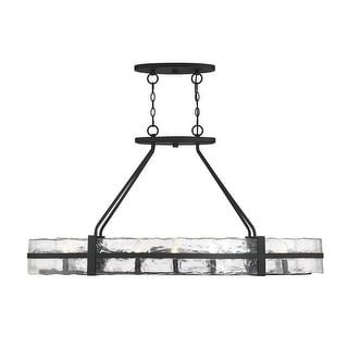 Hudson 10-Light Oval Chandelier in Matte Black