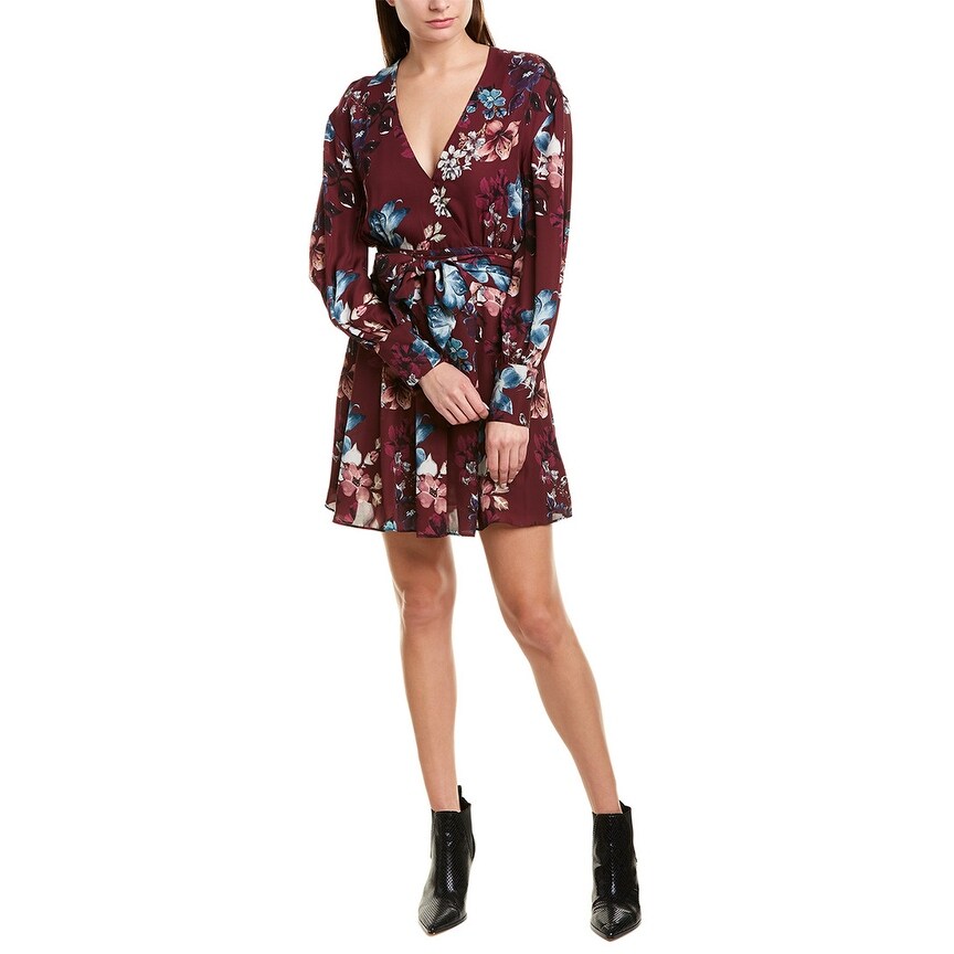nicholas burgundy floral dress
