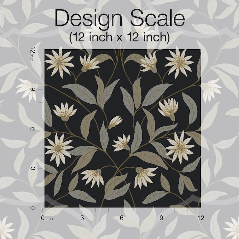 Norwalk Jasmine 27 in. x 27 ft. = 60.75 sq. ft Wallpaper Roll