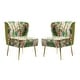 preview thumbnail 5 of 67, Almira Living Room Armless Accent Chair Set of 2 with Elegant Pattern