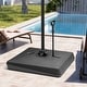preview thumbnail 3 of 21, Heavy Duty Water Sand Fillable Patio Cantilever Offset Umbrella Base Stand with Wheels and Drag Rod