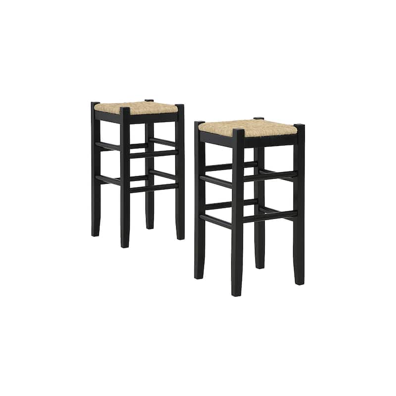 Ashley Furniture Mirimyn Black Tall Stool (Set of 2) - 15"W x 15"D x 36"H