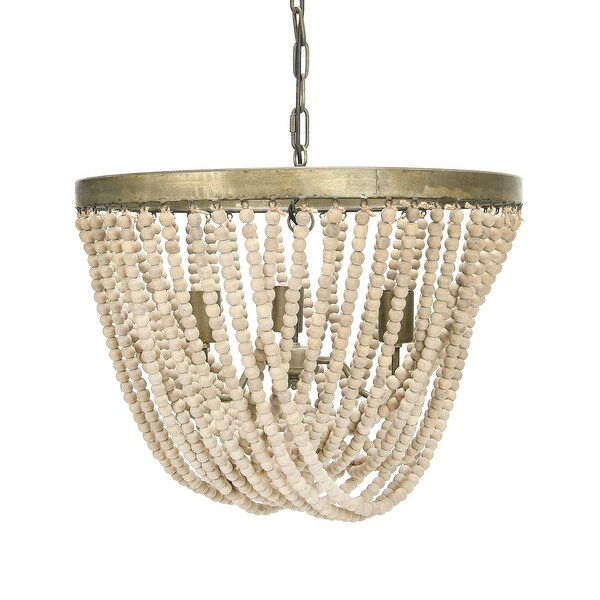 Draped Wood Bead Chandelier On Sale Bed Bath Beyond 31276334