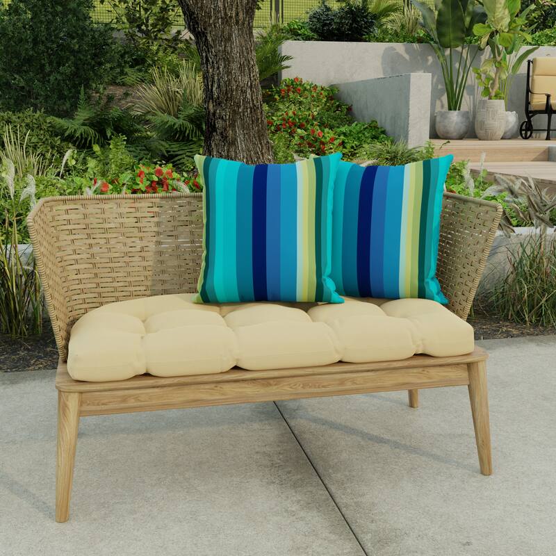 18" x 18" Outdoor Throw Pillow - Set of 2 - 18'' L x 18'' W x 4'' H