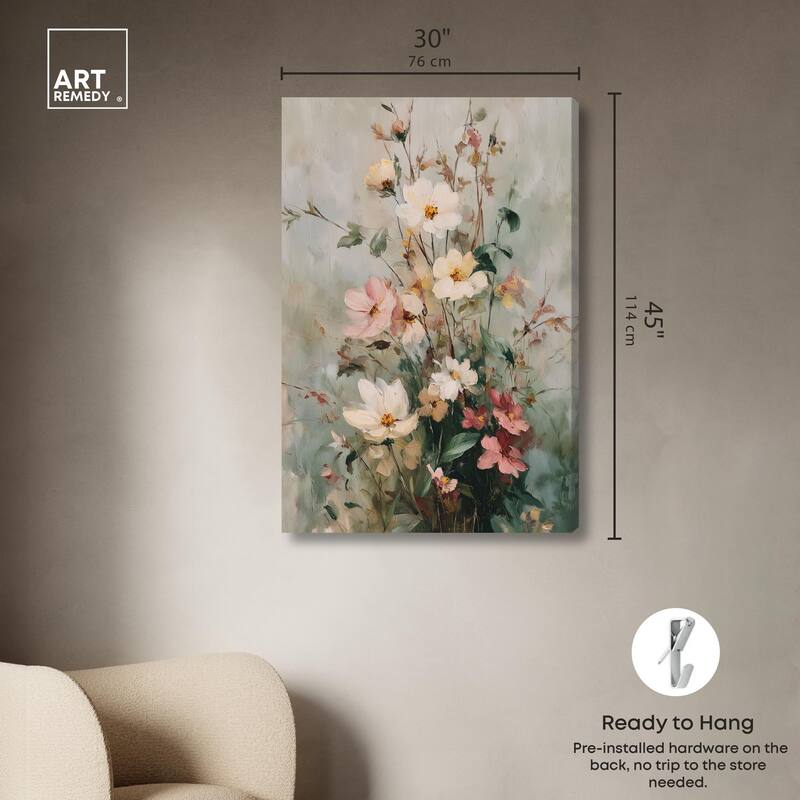 Vintage White Whispers Canvas by Art Remedy, Gallery Wrapped