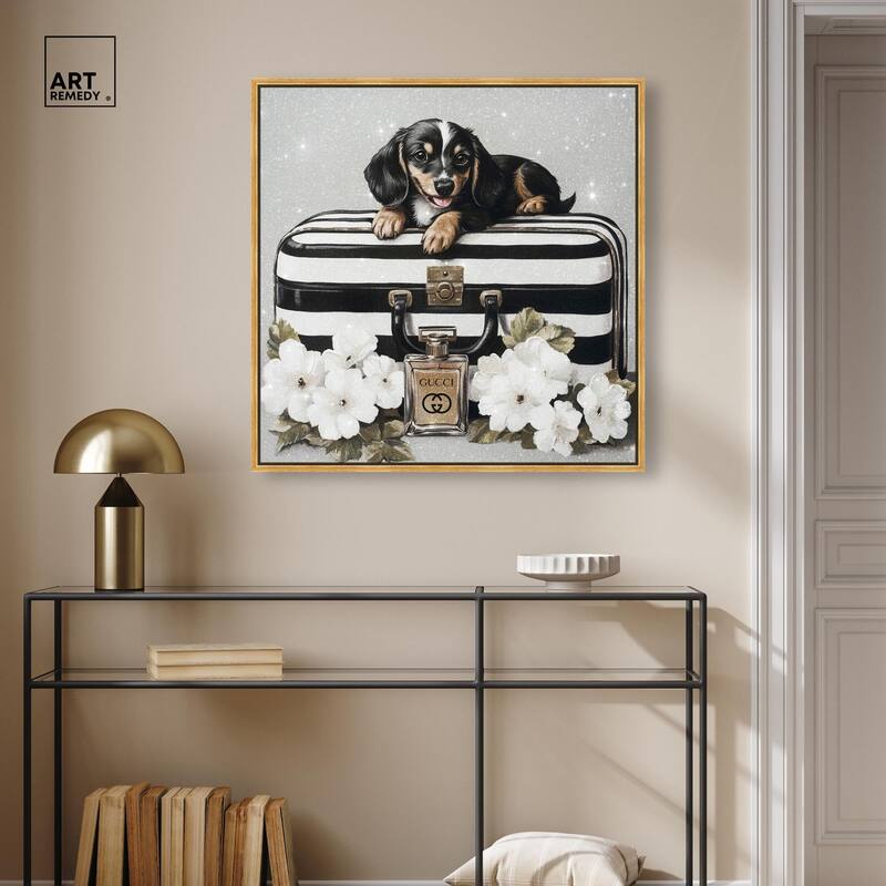 Doxxie Luggage Flowers Canvas by Art Remedy
