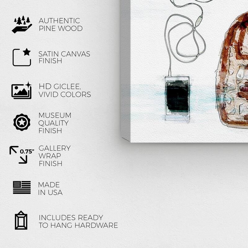 Wynwood Studio Canvas Fashion and Glam Updated Summer Kit Brown and Dark Brown Modern & Contemporary Wall Art Canvas Print