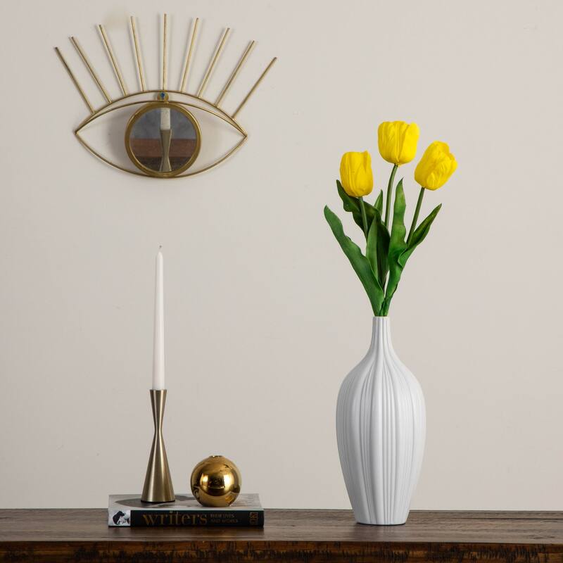 Floral Tulip Artificial Stem Sprays - 25" - Set of 3 - Yellow