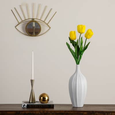 Floral Tulip Artificial Stem Sprays - 25" - Set of 3 - Yellow