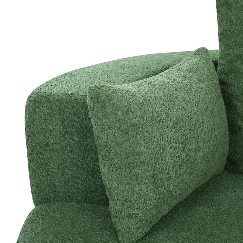 Swivel Barrel Chair with 3 Pillows