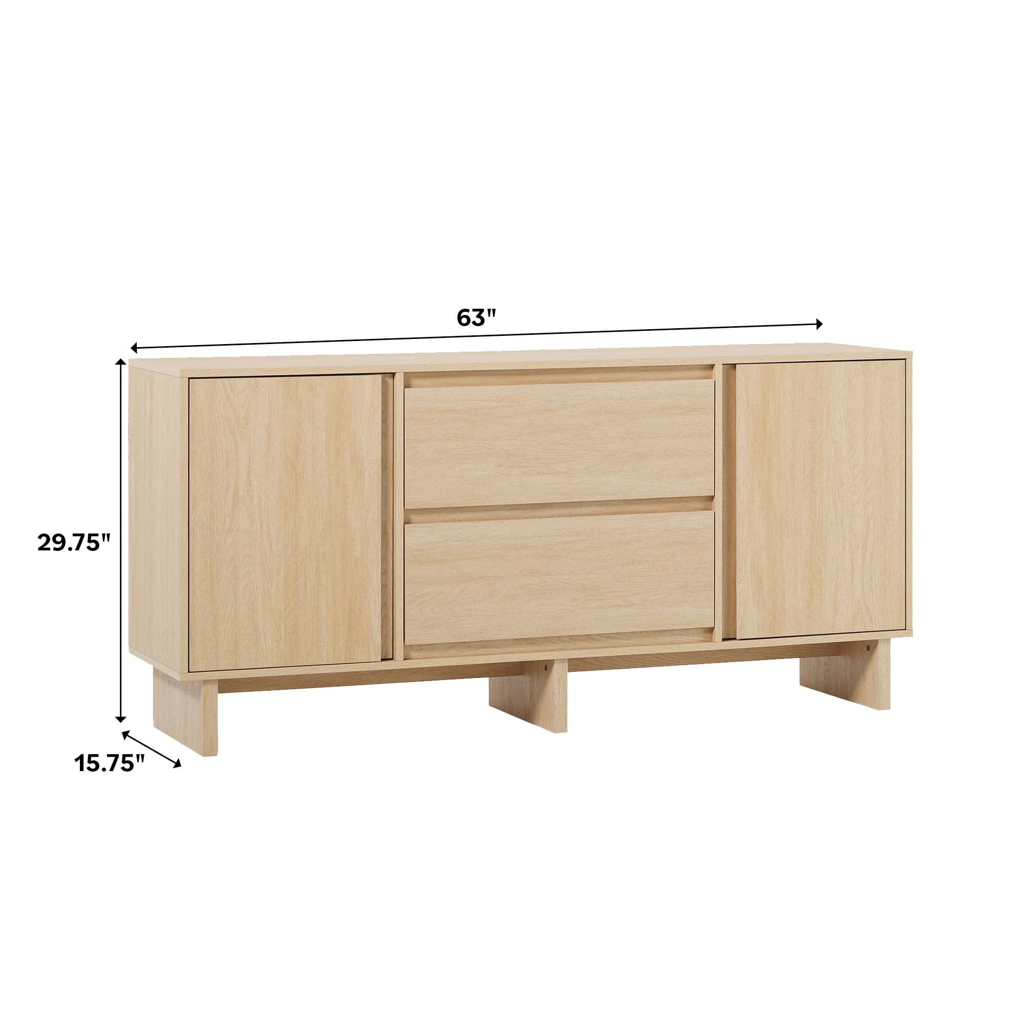 Walker Edison 63 inch Minimalist Scandi Sideboard - Overstock