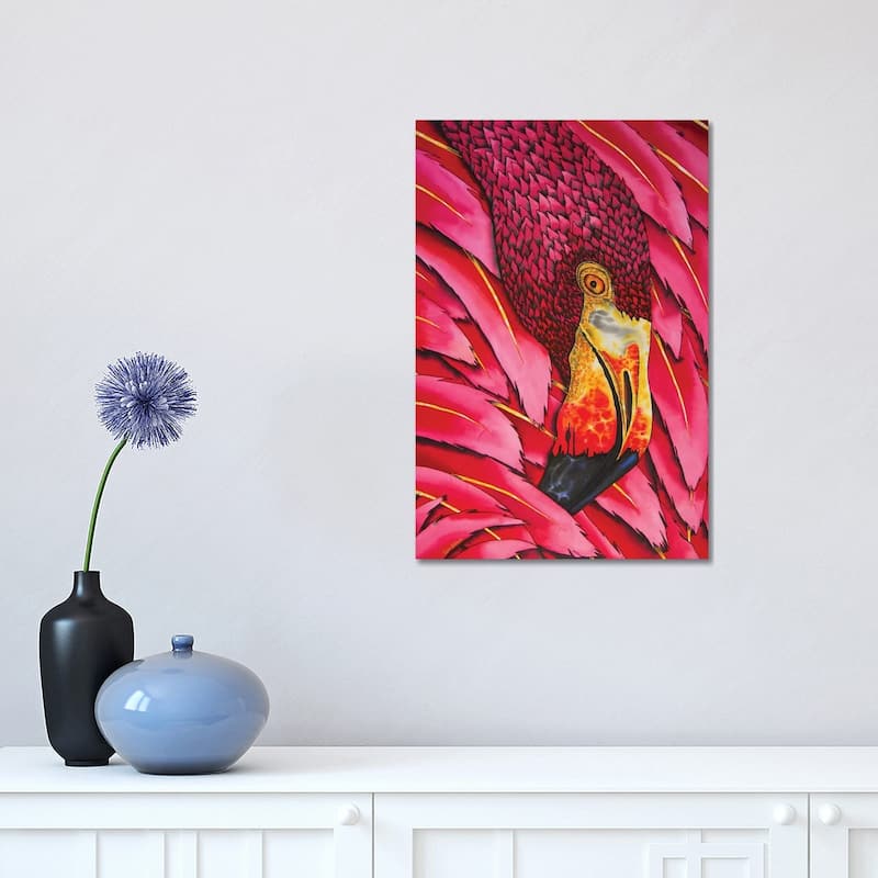 iCanvas "Flaming Flamingo" by Daniel Jean-Baptiste Canvas Print - 18x12x1.5