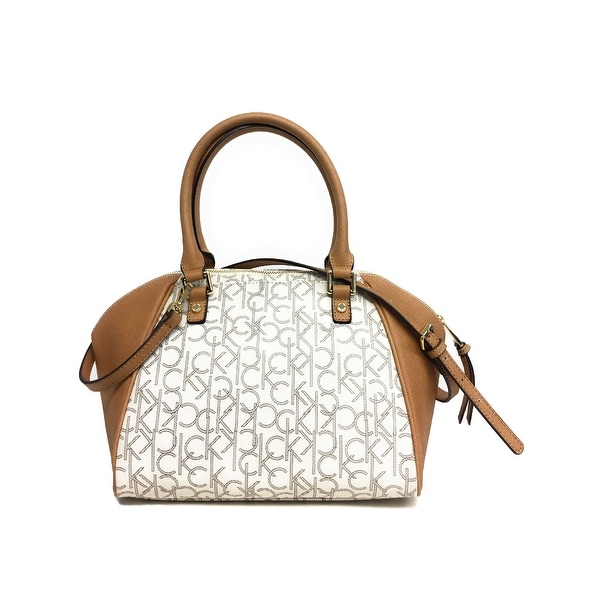 Calvin klein hudson signature sales satchel