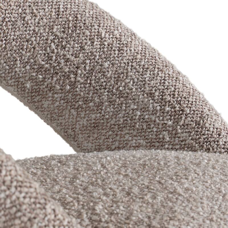 Modrest Wiles Modern Grey Fabric Swivel Dining Chair