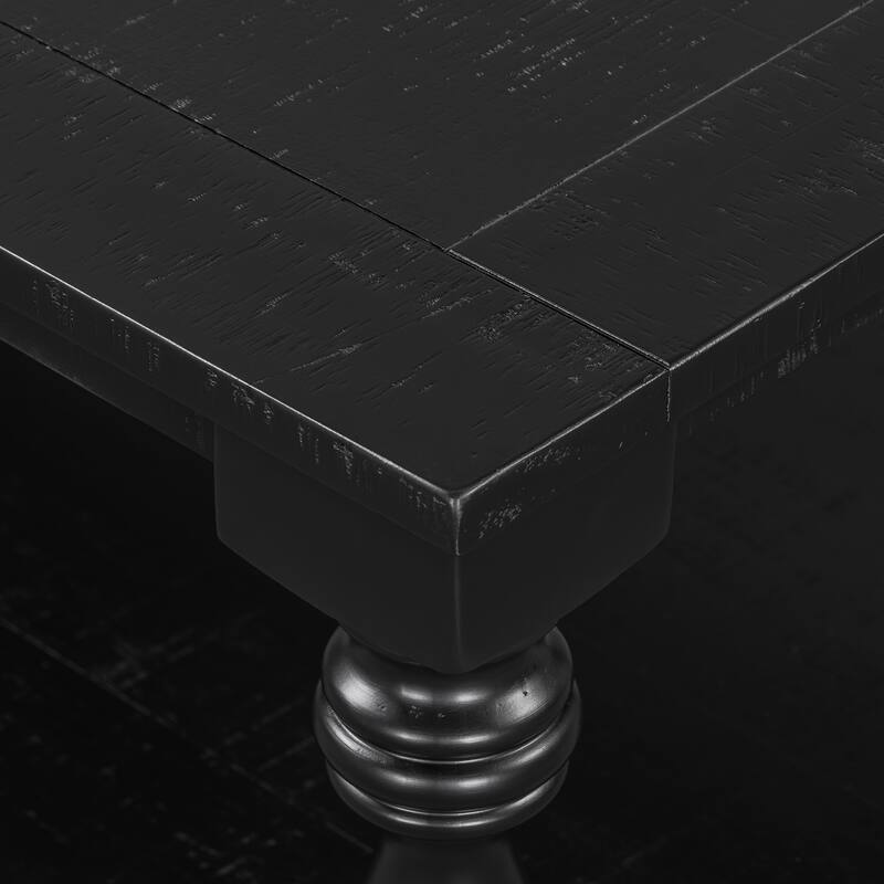 Vintage Coffee Table Featuring Artistic Vase Column Legs and Luxurious Pine Veneer for Timeless Charm