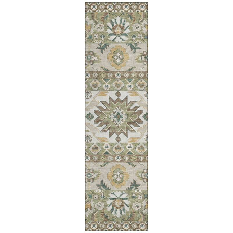 Machine Washable Indoor/ Outdoor Traditional Aspen Chantille Rug