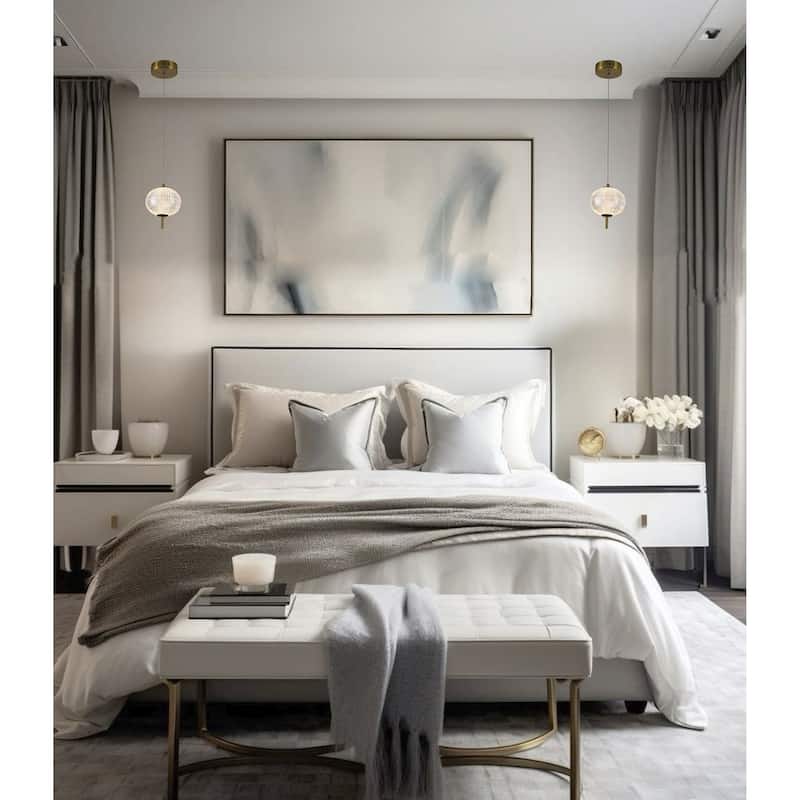 1-Light Brass Dimmable LED Single Pendant With A Clear PC Shade