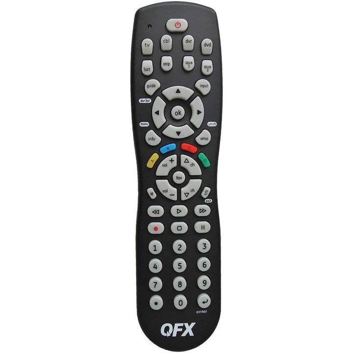 QFX 8-In-1 Universal Remote With Glow-in-the-Dark Buttons - Black