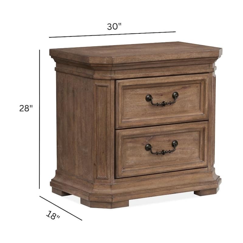 Magnussen Home Adler Court Florentine Walnut Drawer Nightstand