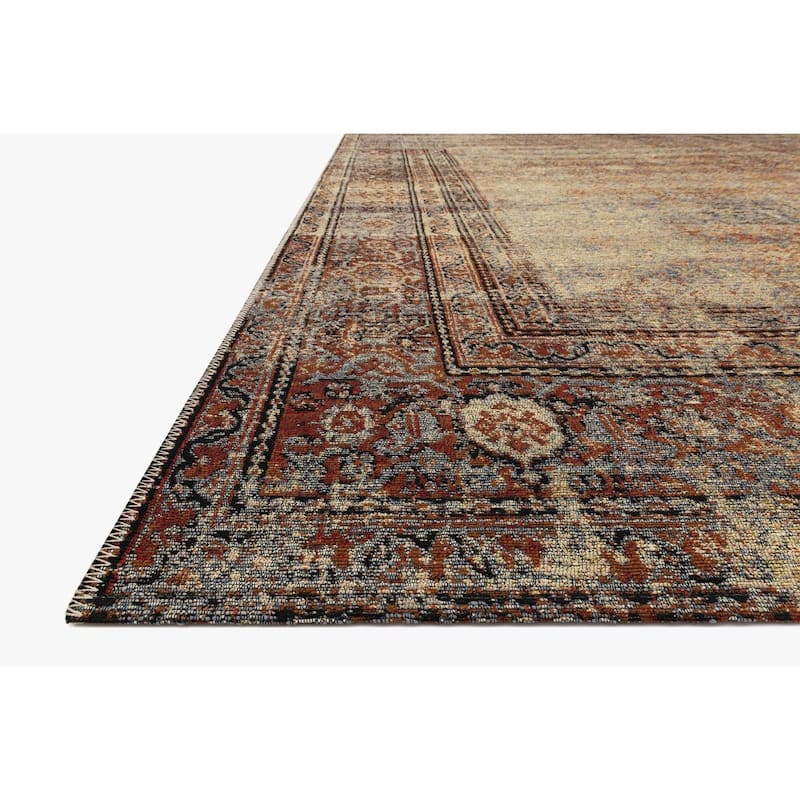 Alexander Home Luciano Distressed Brick Oriental Indoor/ Outdoor Rug