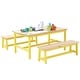 preview thumbnail 11 of 9, 3 Pieces Rectangular Kids Wooden Activity Table and Bench Set Suitable Playroom Daycare or Tutoring Center