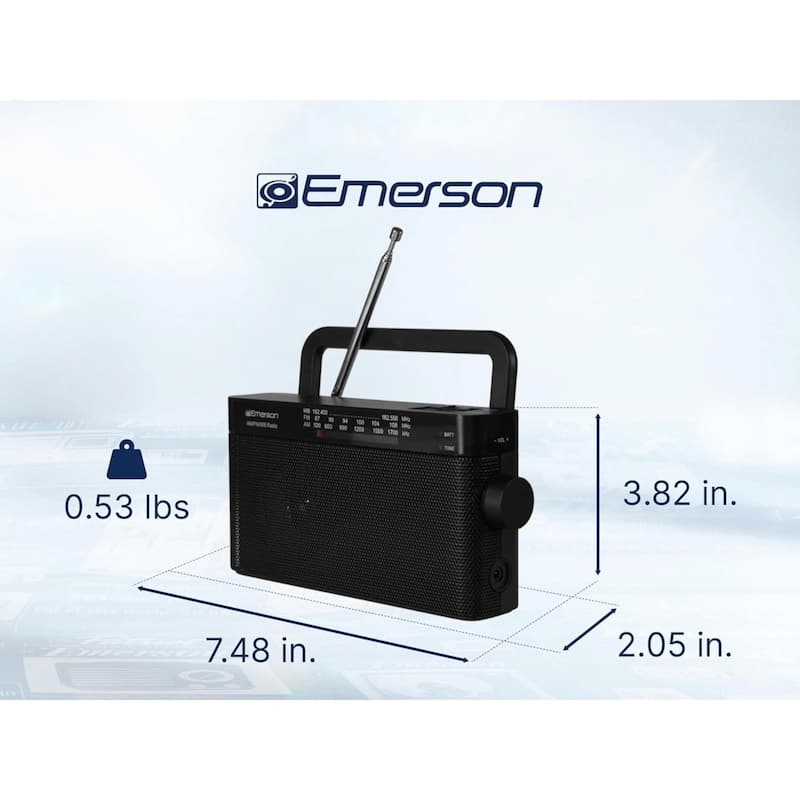 Emerson AM/FM/WB Radio with Telescopic Antenna