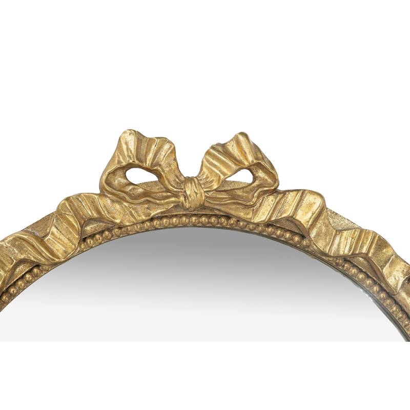 23.6" x 37.3" Baroque Style Gold Arch Mirror