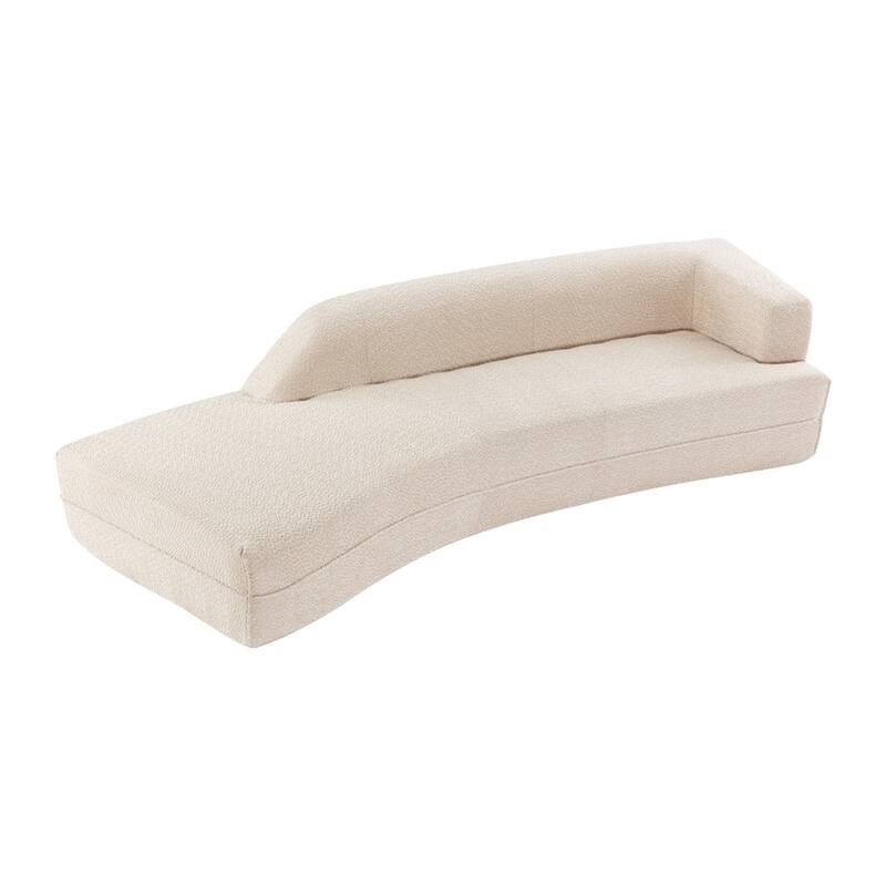 109.4" Modern Boucle Fabric Curved Sofa