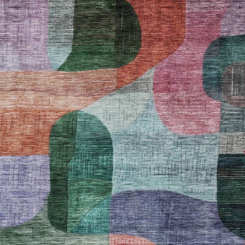 HomeRoots Abstract Transitional Rectangle Outdoor Rug