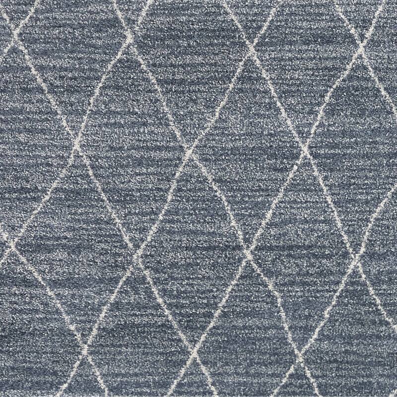 Domani Scene Blue Geometric Bohemian Vibe Area Rug